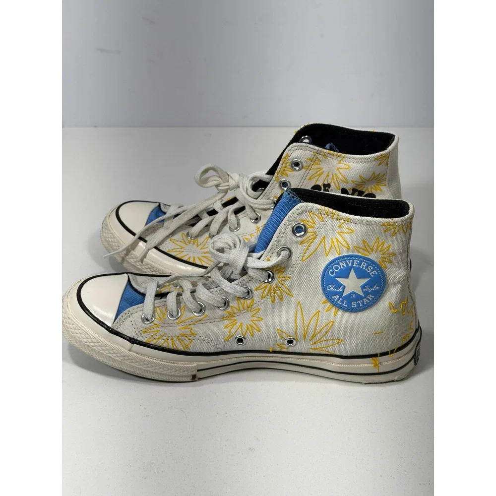 Converse Chuck 70 High Top Be Nice Earth Sunburst White Blue 172863C Mens 8.5‎